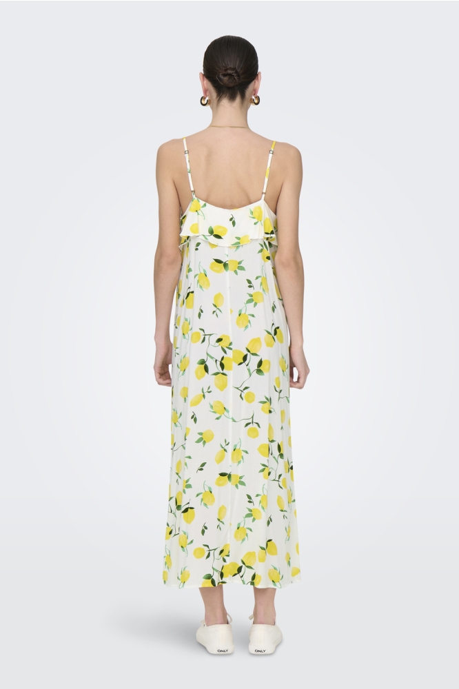 JDYSEZEN LIFE SINGLET MIDI DRESS WV 15351573 CLOUD DANCER /LEMON